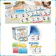 [tdraoylp] Phonics Flash Cards Sight Words Fun Home School Supplies Letter Sound for Elementary Kind