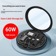 Multifunctional Travel Organizer USB Cable Adapter SIM Card Ejector 60W PD Fast Charger Portable Sto