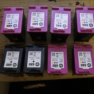 Empty Ink Cartridge hp 680 ex refill super color black-white