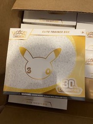 現貨 美版 英文 寶可夢  比卡超 Pokemon card  30 週年 ETB BOX 禮盒 原盒 原箱