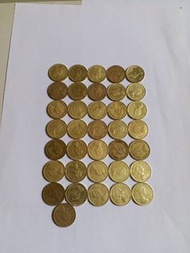 香港:前殖民地:(銅5毫硬幣):全部1979年:(風水錢):小皇冠:女皇頭:共36個
