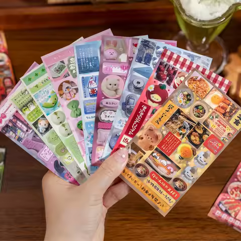 1book/20Pcs Japanese Retro Style Sticker Book, Vintage Japanese Design, Journal Retro Collage Decals