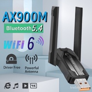 Penyesuai WiFi Wayarles AX900 USB 3.0 WiFi 6 & Bluetooth 5.4 900Mbps Dual Band 2.4G/5GHz Kad Rangkai