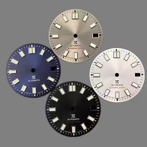 28.5mm NH35 Dial No logo Sunray 62MAS Prospex Green Luminous For Seiko Mod fits NH35 NH36 Modified R