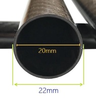 50CM CARBON TUBE PIPA KARBON 3K OD DIAMETER 22MM ID 20MM TEBAL 1MM - ARKDRESSTORE