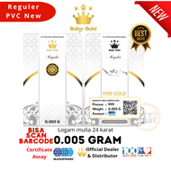 Logam Mulia Emas Mini BabyGold Minigold 0.005gr New Special PVC