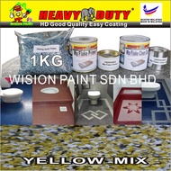 ( yellow mix ) diy Full Set Epoxy Colour Flake Coating ( 1KG FLAKE / 1L PRIMER / 1L CLEAR COAT ) Toilet Floor Slab Leaki