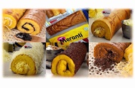 Meranti Bolu Gulung Toping KEJU atau Toping CHEESE  Isi Moka  Nenas nanas  Capucino  Kacang  Strawbe