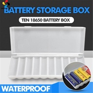 OKDEALS01 Portable White 10X18650 Container 18650 Battery Storage Box Cover Battery Holder Hard Case