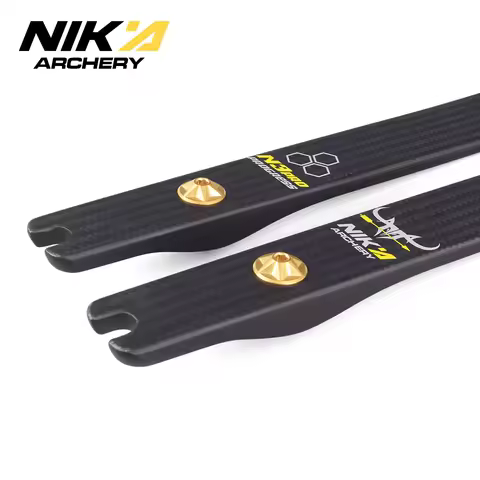 NIKA ARCHERY 1Pair pro N3 Limbs 66-70''@25H 24-50 LBS Draw Weight Small Bull Logo 100% Carbon Fiber 