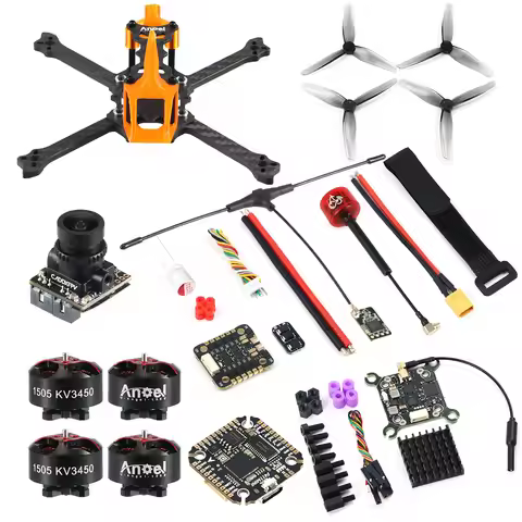 Angel35 3.5inch Freestyle FPV Drone Kit 1505 3450KV Motor F411 FC&40A ESC Caddx Ant 1200TVL Camera 5