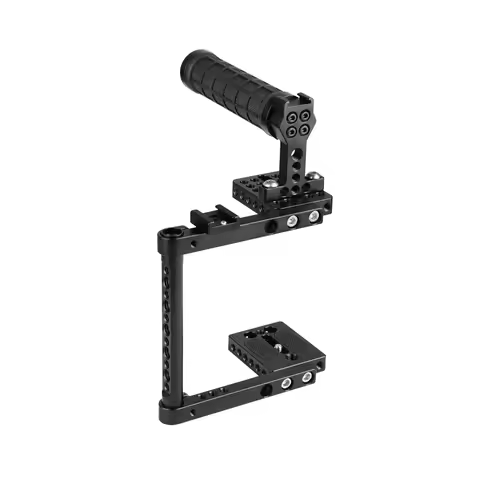 HDRIG DSLR Camera Cage Rubber Top Handle 2 Shoe Mounts For Canon 600D 700D 80D For Nikon D3200 Panas