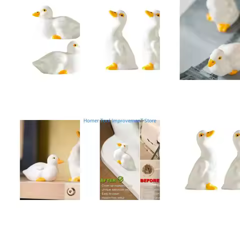 J0PC Duck Themed Toilet Bolt Covers Set Of 2 produced From Durable Ceramic