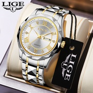 LIGE Men's Watch Waterproof Sports Chronograph Date Fashion Business Wristwatch