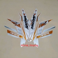 STIKER STRIPING LIS BODY SATRIA FU F150  FACELIFT TAHUN 2014 2015 BINTANG WARNA PUTIH GOLD STANDAR