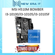 INTEL CORE I3-10100 / I3-10105 / I3-10105F + MSI H510M BOMBER MOTHERBOARD - LGA1200