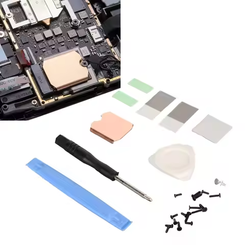 for Steam Deck SSD Heatsink Thermal Pad M.2 2230 NVME SSD Copper Heat Sink Cooling Thermal Paste Bac