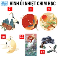 Ironed Image, Heat Pressed Image of Crane 2