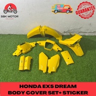 🔥【SBK MOTOR】HLD HONDA EX5 Dream Cover Set | Yellow with Sticker | Vietnam Edition | 耐用时尚车身套件