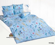TOTO (TT726) ลายดอกไม้ Flower&amp;Leaf  ชุดผ้าปูที่นอน ชุดเครื่องนอน ผ้าห่มนวม  ยี่ห้อโตโตแท้100%