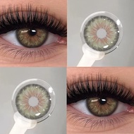 KSSEYE Color Contact Lenses 2pcs Cleopatra green/brown/grey 14.2MM Yearly Myopia Contact Lenses With