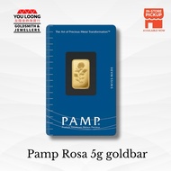 Youloong Suisse Pamp 5gram(5g) Minted Gold bar 999.9GOLD(Rosa Collection)