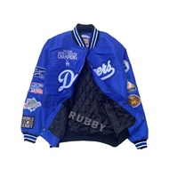 RUBBY - LOS ANGELES DODGERS VARSITY BOMBER JACKET FOR MEN AND WOMEN FULL EMBROIDERY PREMIUM DISTRO