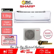 SHARP AHX12VED2 - 1.5HP J-Tech Inverter Split Air Conditioner R32 Aircond - 5 Star Energy Saving NEW