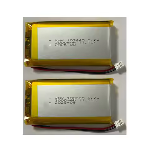 3.7V 103665/103565 3000mAh Polymer Lithium Battery for Beauty Equipment LED Lights Driving Recorder 
