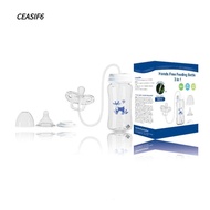 CEASIF6 Hands-Free Baby Bottle, Wide-neck 3-in-1 Milk Storage Bottle, Gravity Ball 300ML with Straw 