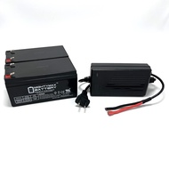 Charger and Batteries Combo Compatible with Bruno Elan Stair Lift SRE-3000, 3050 Replacing OEM-2401,