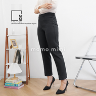 Celana Kerja Kantor Wanita Celana Formal Bahan Kancing Resleting Pinggang Karet Sisi Samping Semi Wo