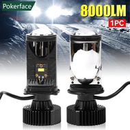 POKERFACE 1PC H4 Car Headlight Bulbs Projector Lens LED 8000LM CANBUS Turbo Auto Bulb High Low Light