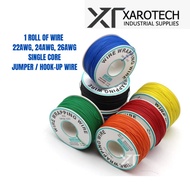 1 Roll 22AWG 24AWG 26AWG Wire Single Core Copper Wrapping Wrap Hookup Hook-up Wire Jumper PVC Cable 