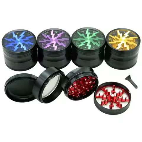 Flash Tobacco Grinder 4 Layers Spice 63mm Alloy Metal Herb Crusher Accessories Herbal Grinder