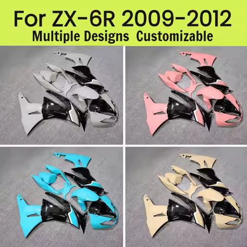 Fairings for Kawasaki ZX-6R 2009-2012 Black Blue Injection Complete Body Plastics Fairing Kit ZX6R 0