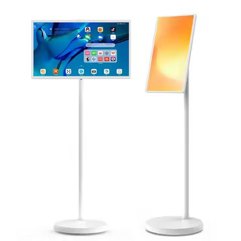 Portable 21.5 23.8 27 32 Inch Moving Smart Touch Screen Monitor Displays Battery-Power Android Monit
