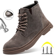 Indestructible Work Shoes Men Safety Boots Anti-Smash Steel Toe Boots Male Welder Work Boots Men Saf