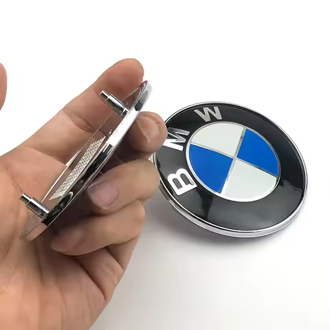 2Pcs 74mm 82mm Front Hood Trunk Emblem Badge For BMW MINI X3 X5 E30 E36 E39 E46 E60 E61 E87 E90 E91 