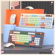 BORAG Keyboard Mouse Set, 98 Key Layout Backlight RAIKU T98 Keyboard,   Lighting Rainbow Color Lumin