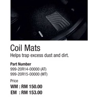 Original Perodua Gear Up Coil Mat Carpet Floor Mat Axia, Bezza, New Myvi