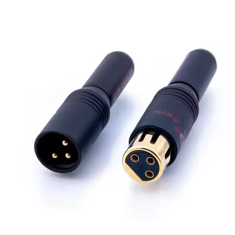 Gold-plated XLR To XRL Connector 3 Pin Female or Male Balance Plug 6-10mm HiFi Audio XLR Balanced Ca