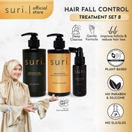 SURI Hair Fall Treatment Set B - Shampoo + Conditioner + Scalp Serum - Anti Hair Loss Gentle Scalp R