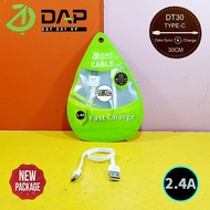 Data Charger Cable DAP DT30 USB Type C 30cm 2.4A