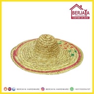 🔥READY STOCK | ORIGINAL🔥 20" Grass Straw Farmer Hat Cap / Topi Rumput Jerami Petani / Topi Kebun / Topi Mengkuang