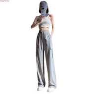 【READY STOCK AT Johor】 Hotgirl⭐ Cargo Pants Women Thin Slimming Wide Leg Pants Loose Casual Pants