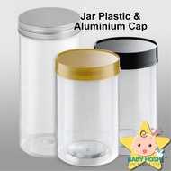 [BH] Balang Aluminium Cap Jar Black Silver Gold Plastic Bottle BP1003 BP0303 With Lid Air Tight Bala
