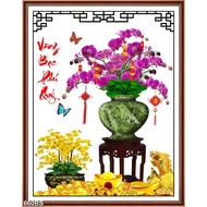 PROSPERITY ORCHID PAINTING 40*80, MODERN HIGH QUALITY Glossy UV PRINTED WOODEN PAINTING