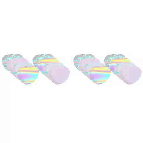 400Pcs Heart Button Maker Supplies Glittering Film For Pin Maker Machine Kit 4 Styles Clear Holograp