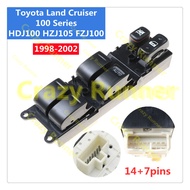 14 + 7หมุด สวิทช์กระจกไฟฟ้า สวิทช์กระจกประตู สวิทซ์ยกกระจกToyota Land Cruiser 100ชุด HDJ100 HZJ105 F